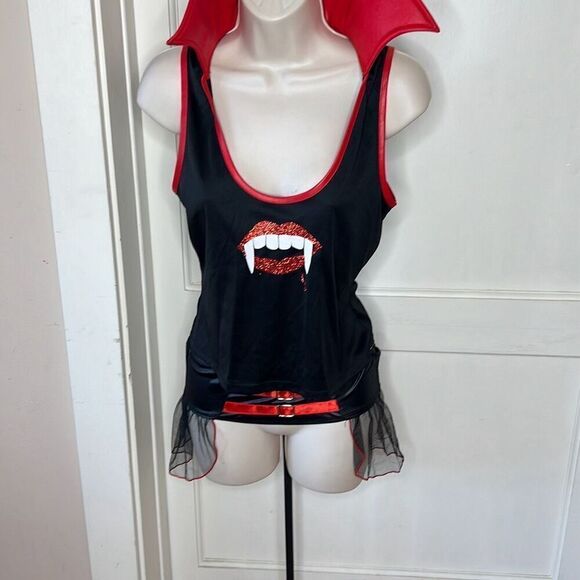 Dreamgirl Lady Vampire Sexy Halloween Costume Red/Black intimate Bedroom Cosplay - Picture 6 of 6